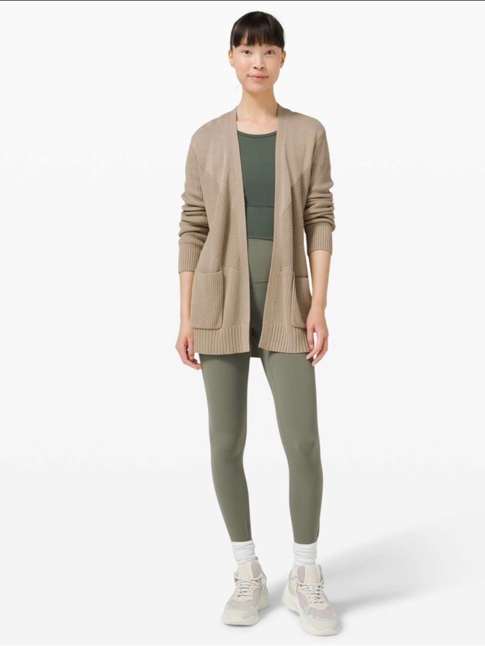 Lululemon Cotton Knit Textured Wrap
Heathered Trench Size 8